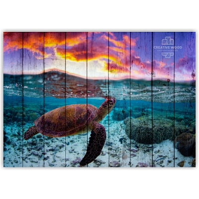 Картины Море - Черепаха под водой, Природа, Creative Wood Картины Море - Черепаха под водой, Природа, Creative Wood